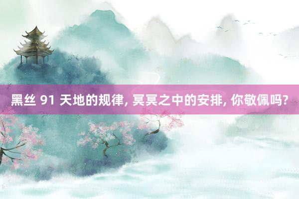 黑丝 91 天地的规律， 冥冥之中的安排， 你敬佩吗?